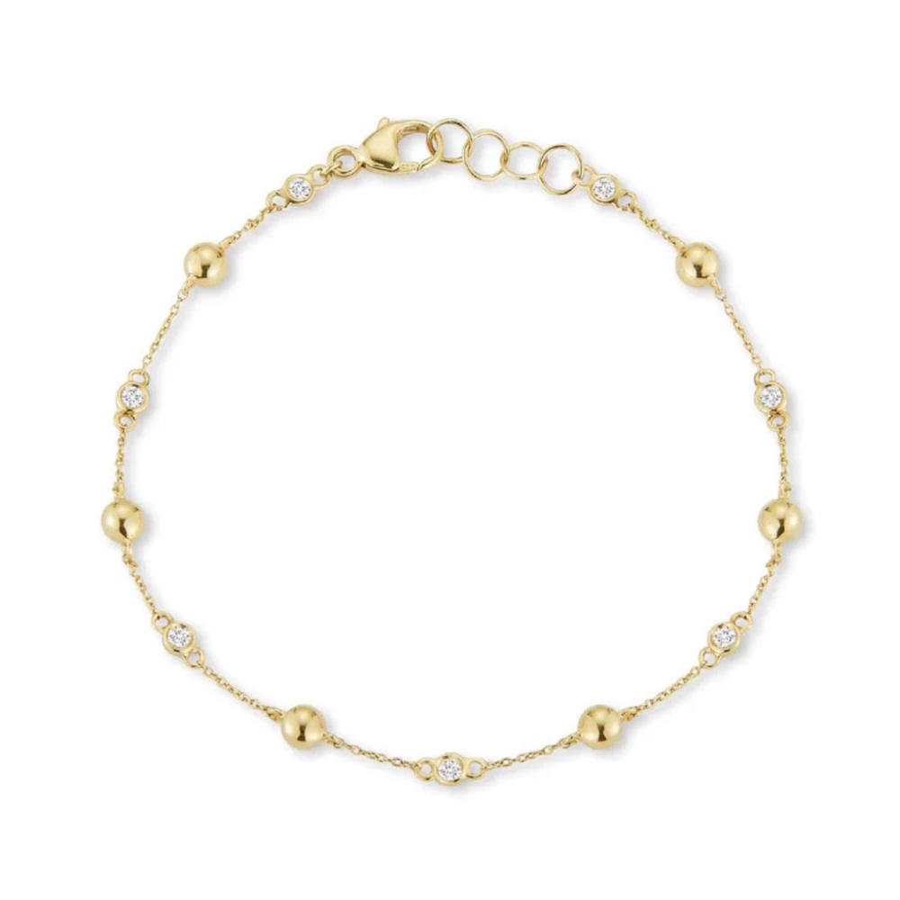 Dana Rebecca Designs Pebble Rae and Diamond station bracelet - Picture 4 of 6